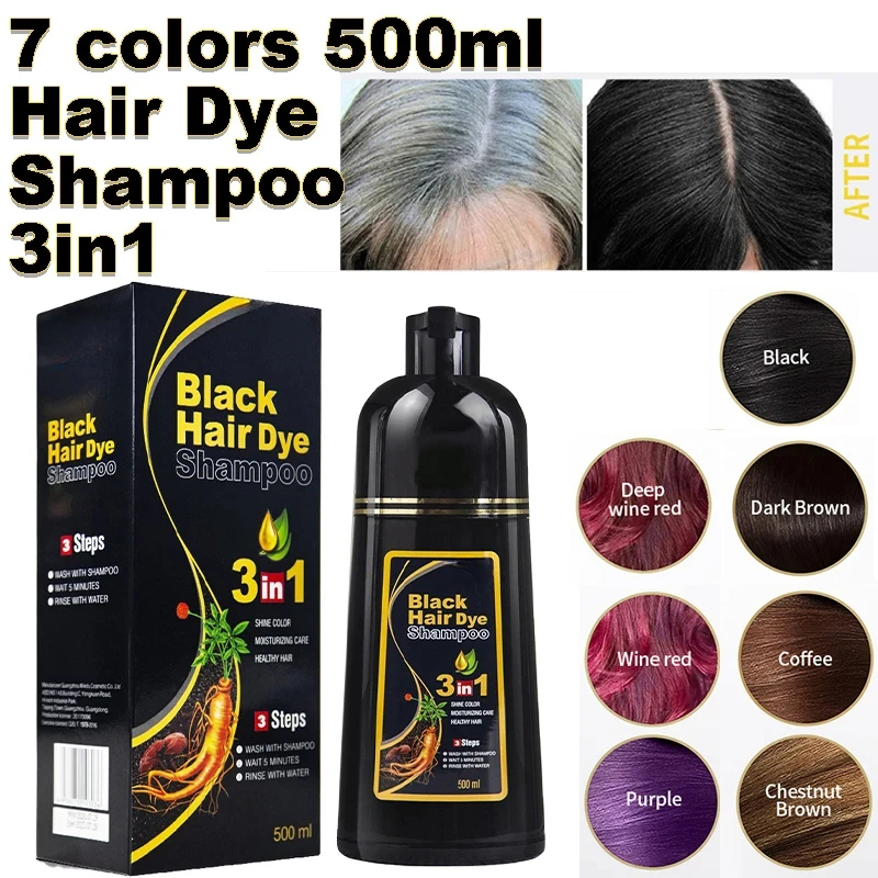 Black Hair Dye Shampoo 3 In 1  - Hair Spray Color review and price