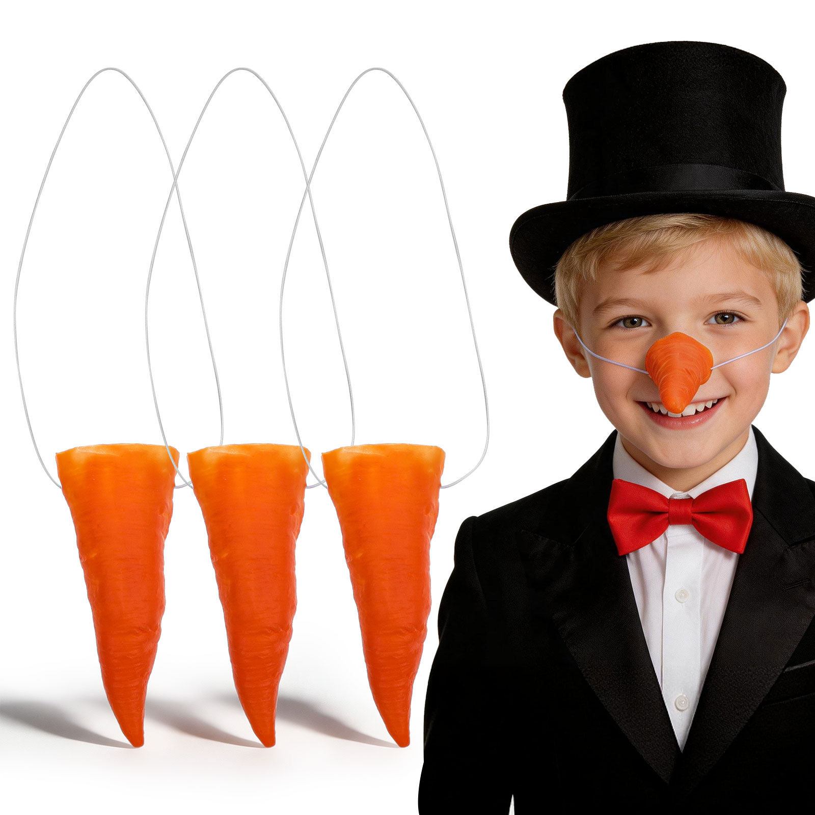 3Pcs Premium Vinyl Carrot Nose - Easy Cosplay Prop review and price