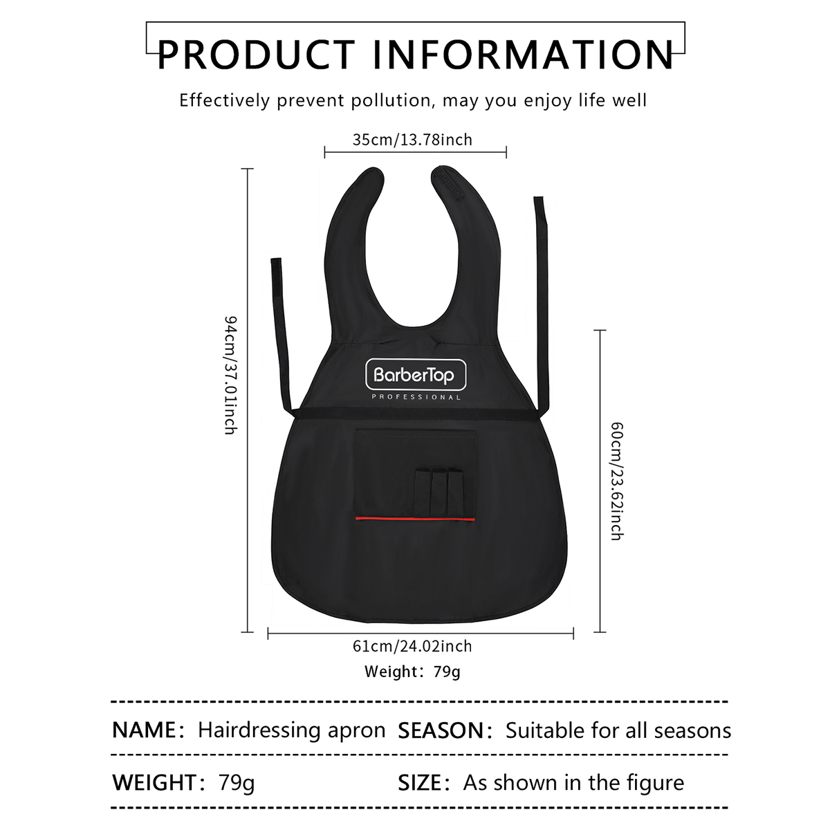 Black Stylist Apron Waterproof - Hair Spray Color review and price