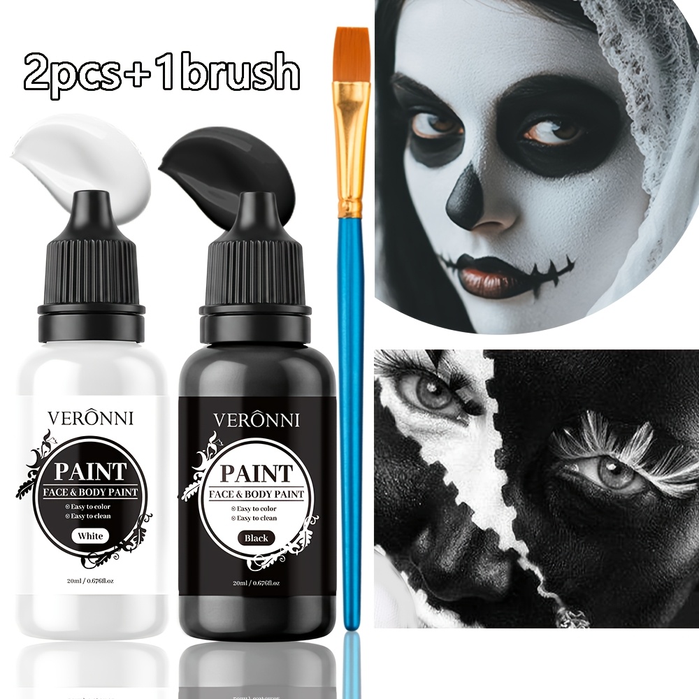 2 Bottles Black & White Face P - Cosplay Prop Paint review and price